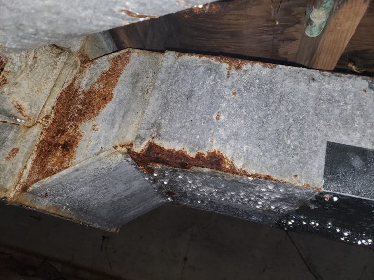 Rusty Leaky Ductwork in Bluffton Indiana